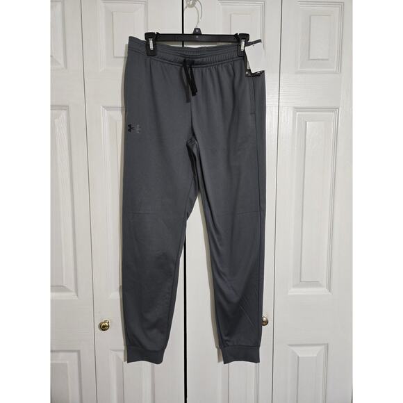Under armour xl boys grey tapered athletic pants new with tags - Picture 1 of 8